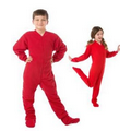 Infant & Toddler Polyester Micro Polar Fleece Footed Pajamas (Red)